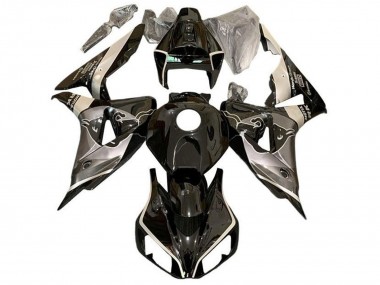 Billige Honda CBR1000RR Motorrad Verkleidung 2006-2007 - Grau Glanzendes Schwarz Stier