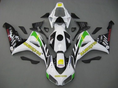 Billige Honda CBR1000RR Motorrad Verkleidung 2006-2007 - Weiss Grun Gelb Glanzendes Schwarz Hannspree