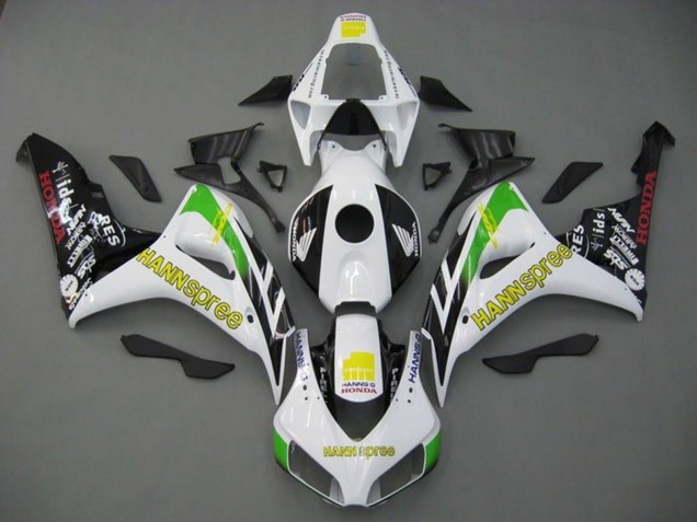 Billige Honda CBR1000RR Motorrad Verkleidung 2006-2007 - Weiss Grun Gelb Glanzendes Schwarz Hannspree