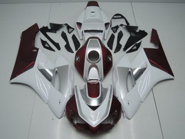 Billige Honda CBR1000RR Motorrad Verkleidung 2006-2007 - Weiss Silber Glanzendes Schwarz