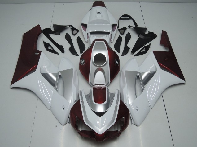Billige Honda CBR1000RR Motorrad Verkleidung 2006-2007 - Weiss Silber Glanzendes Schwarz