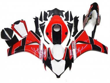 Billige Honda CBR1000RR Motorrad Verkleidung 2008-2011 - Rot Weiss Glanzendes Schwarz Streifen