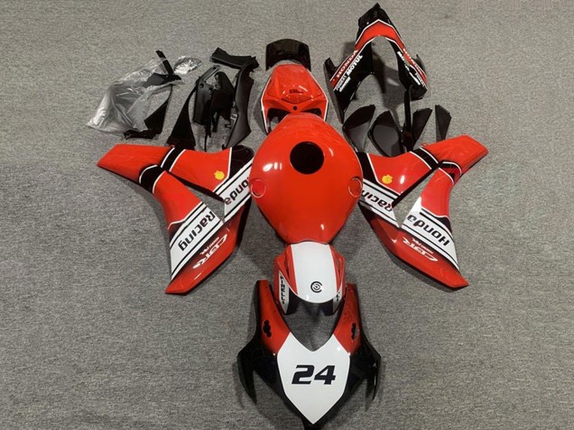 Billige Honda CBR1000RR Motorrad Verkleidung 2008-2011 - Rot Weiss Glanzendes Schwarz 24