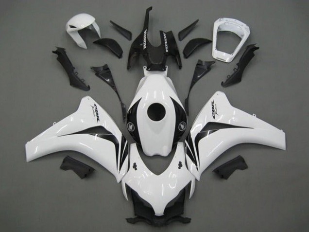 Billige Honda CBR1000RR Motorrad Verkleidung 2008-2011 - Weiss Glanzendes Schwarz
