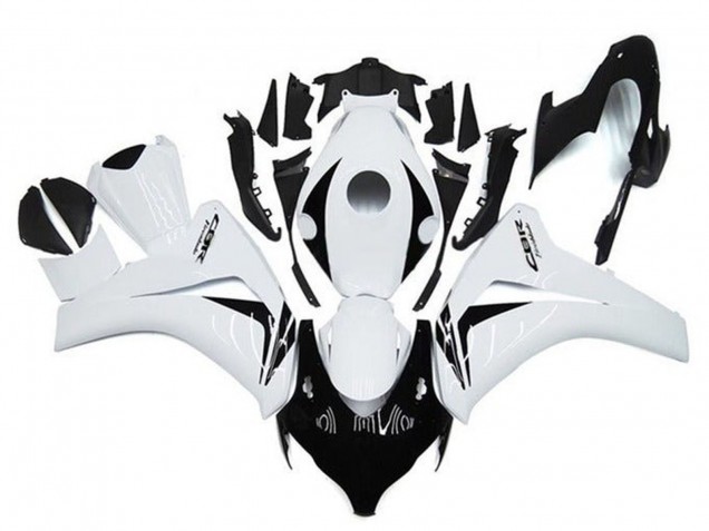 Billige Honda CBR1000RR Motorrad Verkleidung 2008-2011 - Weiss Glanzendes Schwarz