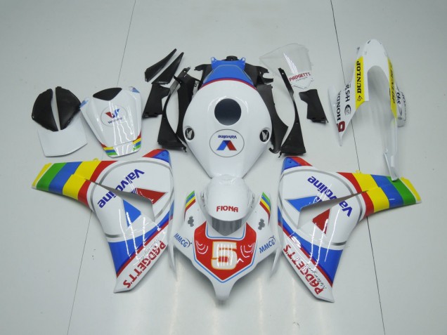 Billige Honda CBR1000RR Motorrad Verkleidung 2008-2011 - Weiss Blau Rot ValvoLinie Farbrad