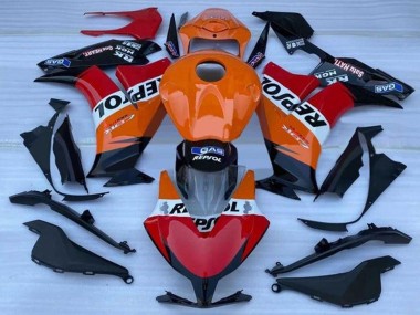 Billige Honda CBR1000RR Motorrad Verkleidung 2012-2016 - Orange Weiss Rot Glanzendes Schwarz Repsol