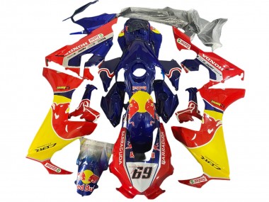 Billige Honda CBR1000RR Motorrad Verkleidung 2017-2023 - Blau Gelb Red Bull Hayden