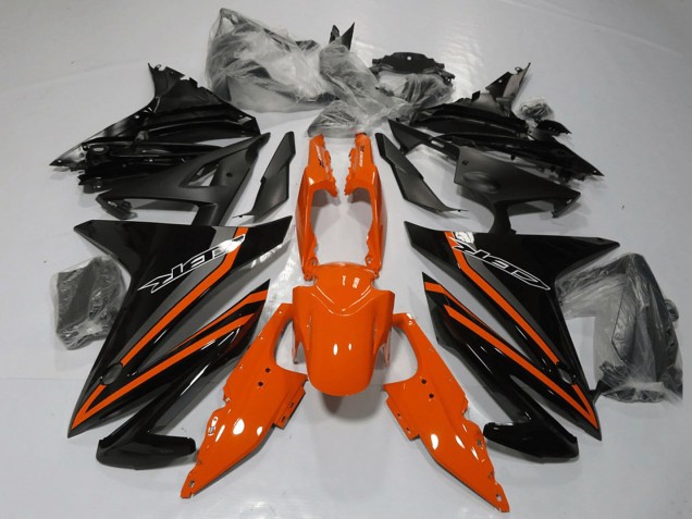 Billige Honda CBR500R Motorrad Verkleidung 2016-2018 - Orange Grau Glanzendes Schwarz