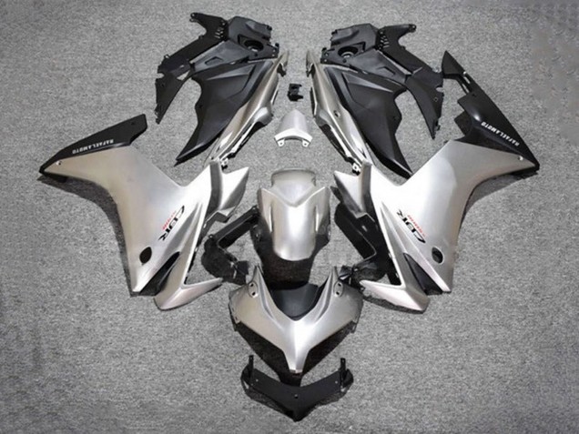 Billige Honda CBR500R Motorrad Verkleidung 2013-2015 - Silber Matt Schwarz
