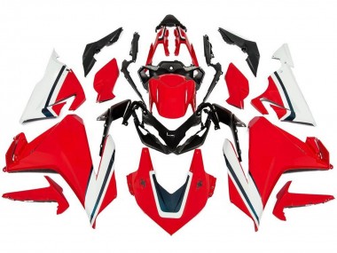 Billige Honda CBR500R Motorrad Verkleidung 2019-2021 - Rot Weiss Schwarz Streifen