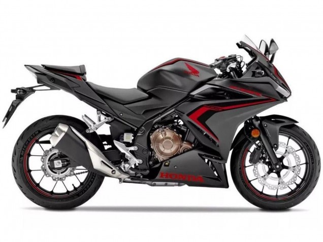 Billige Honda CBR500R Motorrad Verkleidung 2019-2021 - Matt Schwarz Rot Schwarz