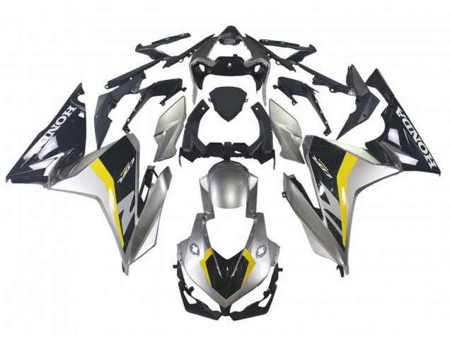 Billige Honda CBR500R Motorrad Verkleidung 2019-2021 - Silber Glanzendes Schwarz Gelb