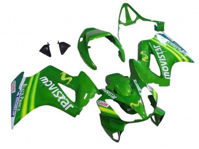 Billige Honda VFR 800 Motorrad Verkleidung 2002-2013 - Grun MoviStar Castrol
