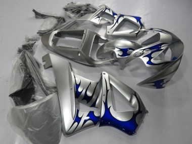 Billige Honda CBR900RR 929 Motorrad Verkleidung 2000-2001 - Silber Blau Tribal