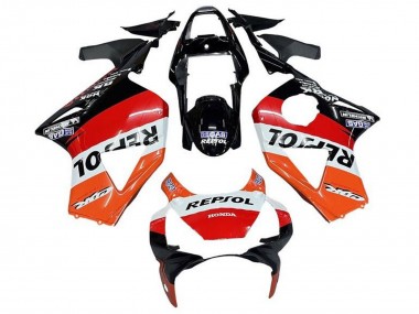 Billige Honda CBR900RR 954 Motorrad Verkleidung 2002-2003 - Weiss Orange Rot Glanzendes Schwarz Repsol