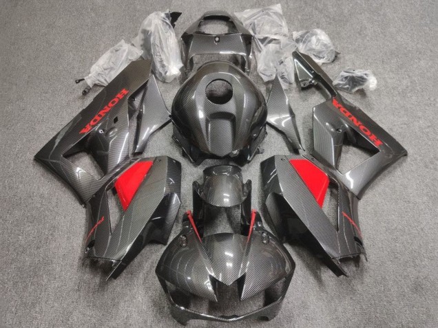 Billige Honda CBR600RR Motorrad Verkleidung 2013-2023 - Kunst Carbonfaser Rot