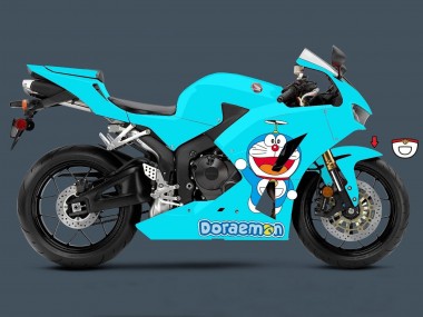 Billige Honda CBR600RR Motorrad Verkleidung 2013-2023 - Hellblau Doraemon