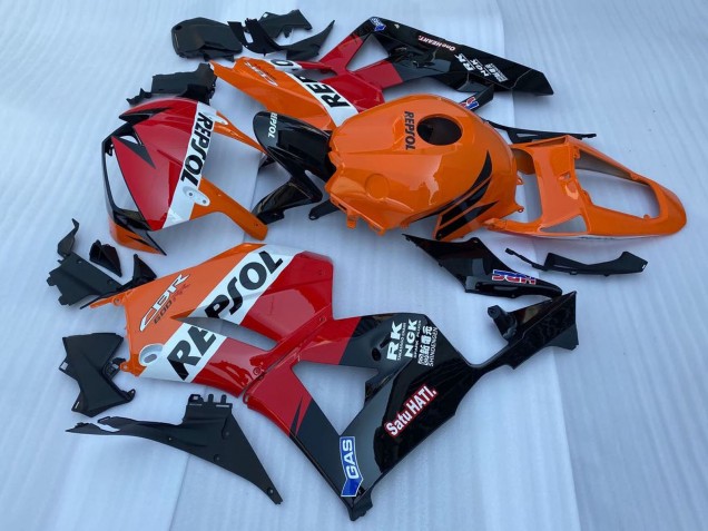 Billige Honda CBR600RR Motorrad Verkleidung 2013-2023 - Orange Weiss Rot Glanzendes Schwarz Repsol