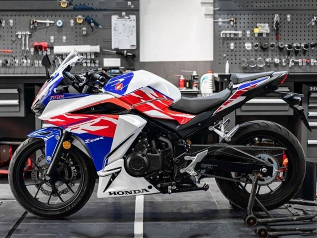 Billige Honda CBR400R Motorrad Verkleidung 2022 - Weiss Rot Blau