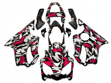 Billige Honda CBR600 F4i Motorrad Verkleidung 2001-2003 - Schwarz Rot Grau Camouflage