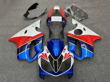 Billige Honda CBR600 F4i Motorrad Verkleidung 2001-2003 - Weiss Rot Blau Dunkel Blau