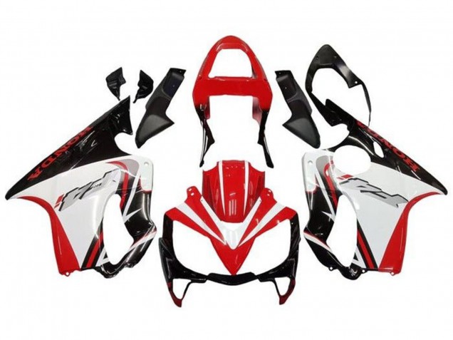 Billige Honda CBR600 F4i Motorrad Verkleidung 2001-2003 - Weiss Rot Glanzendes Schwarz
