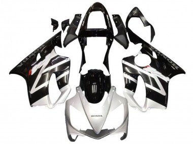 Billige Honda CBR600 F4i Motorrad Verkleidung 2001-2003 - Silber Glanzendes Schwarz