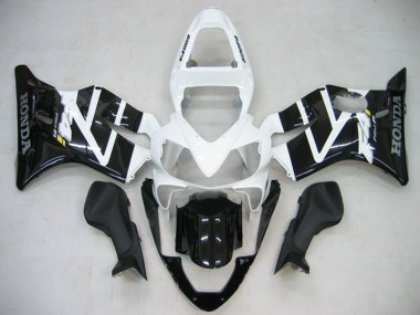 Billige Honda CBR600 F4i Motorrad Verkleidung 2001-2003 - Weiss Glanzendes Schwarz