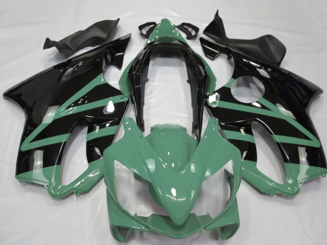Billige Honda CBR600 F4i Motorrad Verkleidung 2004-2007 - Moss Grun Glanzendes Schwarz