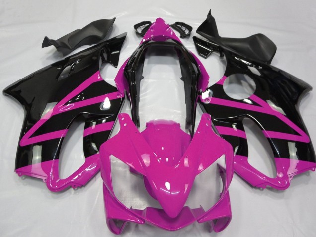 Billige Honda CBR600 F4i Motorrad Verkleidung 2004-2007 - Rosa Glanzendes Schwarz
