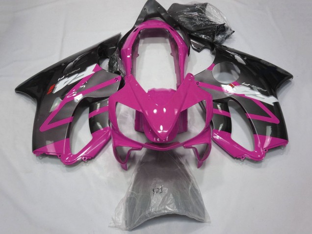 Billige Honda CBR600 F4i Motorrad Verkleidung 2004-2007 - Rosa Grau Glanzendes Schwarz