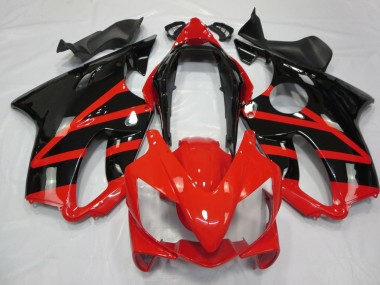 Billige Honda CBR600 F4i Motorrad Verkleidung 2004-2007 - Rot Glanzendes Schwarz