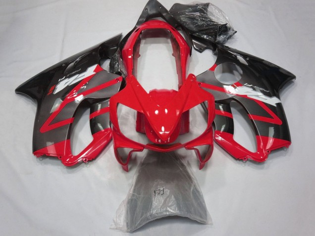 Billige Honda CBR600 F4i Motorrad Verkleidung 2004-2007 - Rot Grau Glanzendes Schwarz