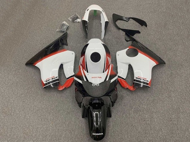 Billige Honda CBR600 F4i Motorrad Verkleidung 2004-2007 - Weiss Rot Glanzendes Schwarz