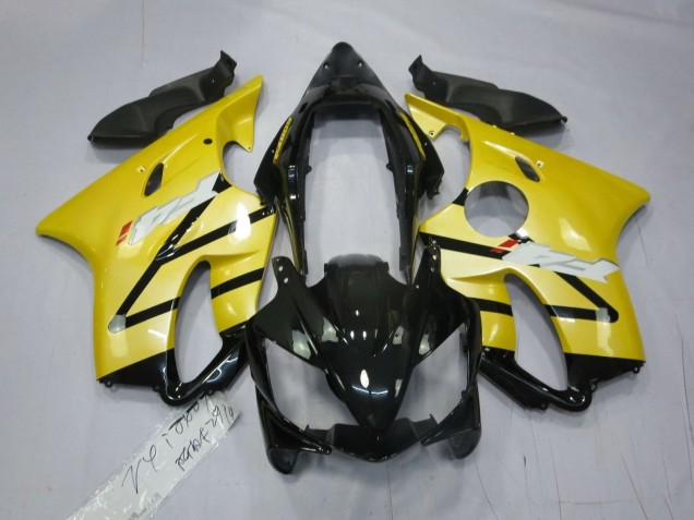 Billige Honda CBR600 F4i Motorrad Verkleidung 2004-2007 - Gelb Glanzendes Schwarz