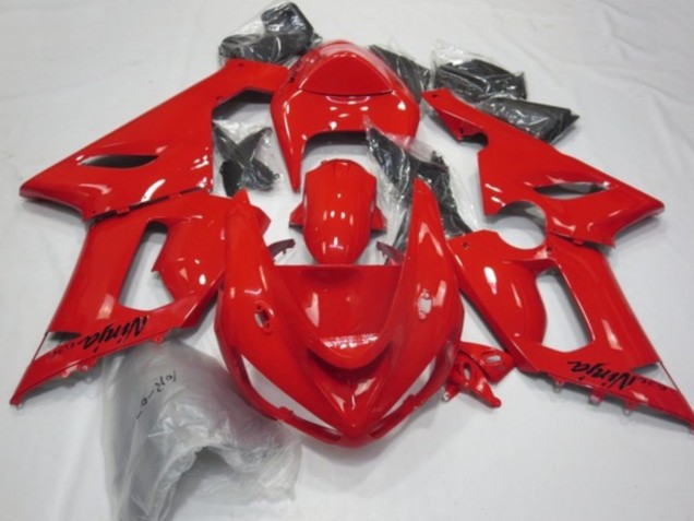 Billige Kawasaki ZX6R Motorrad Verkleidung 2005-2006 - Rot