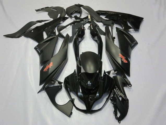 Billige Kawasaki ZX6R Motorrad Verkleidung 2007-2008 - Matt Schwarz Schwarz Rot