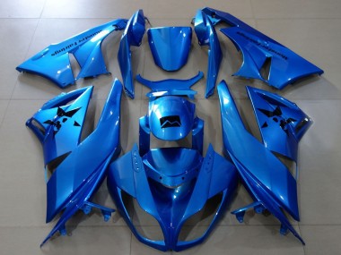 Billige Kawasaki ZX6R Motorrad Verkleidung 2007-2008 - Metallisch Blau