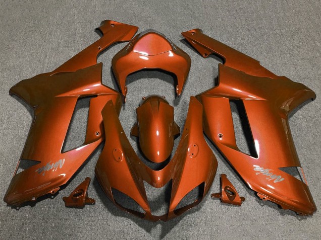 Billige Kawasaki ZX6R Motorrad Verkleidung 2007-2008 - Orange