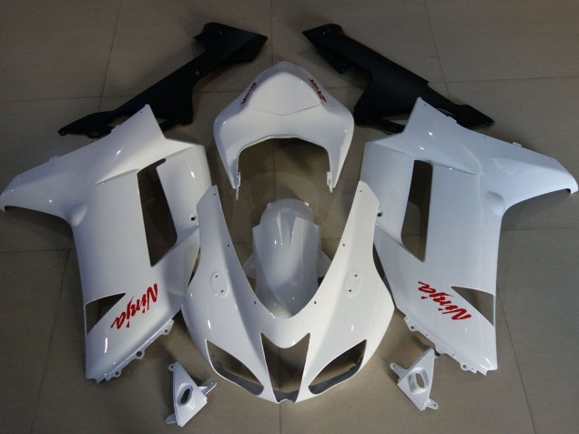 Billige Kawasaki ZX6R Motorrad Verkleidung 2007-2008 - Weiss Rot