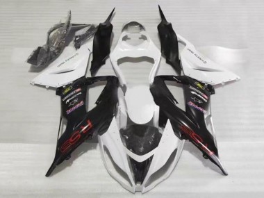 Billige Kawasaki ZX6R Motorrad Verkleidung 2013-2018 - Weiss Schwarz Rot RSS