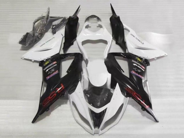 Billige Kawasaki ZX6R Motorrad Verkleidung 2013-2018 - Weiss Schwarz Rot RSS