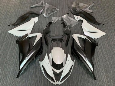 Billige Kawasaki ZX6R Motorrad Verkleidung Kit 2013-2018 - Weiss Matt Schwarz