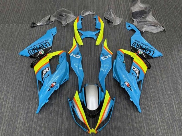 Billige Kawasaki ZX6R Motorrad Verkleidung 2013-2018 - Hellblau Gelb Orange Schwarz Silber