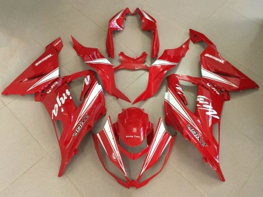 Billige Kawasaki ZX6R Motorrad Verkleidung 2013-2018 - Rot Weiss