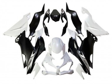 Billige Kawasaki ZX6R Motorrad Verkleidung 2019-2022 - Weiss Matt Schwarz
