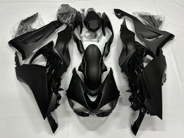 Billige Kawasaki ZX6R Motorrad Verkleidung 2023-2025 - Matt Schwarz