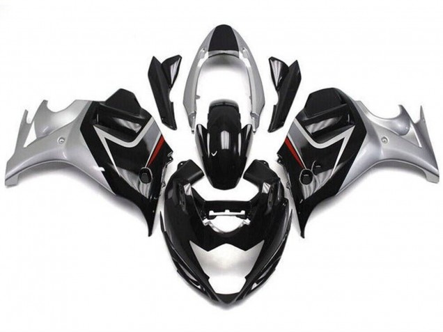 Billige Suzuki GSX650F Motorrad Verkleidung 2008-2013 - Glanzendes Schwarz Silber