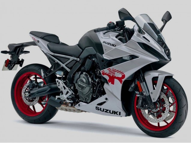 Billige Suzuki GSX8R Motorrad Verkleidung 2024-2025 - Silber Schwarz Rot